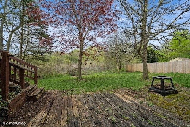 27833 W Bayview Dr, Ingleside, IL 60041 - view of yard featuring fence and a deck