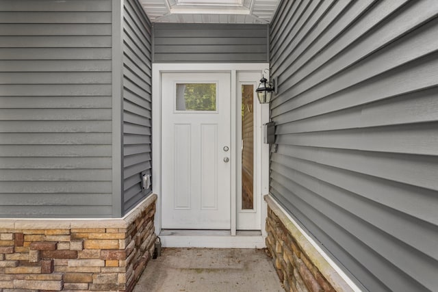 view of doorway to property