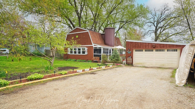 23233 W N Lakewood Ln, Lake Zurich, IL 60047 - dutch colonial with a gambrel roof, a front lawn, and driveway
