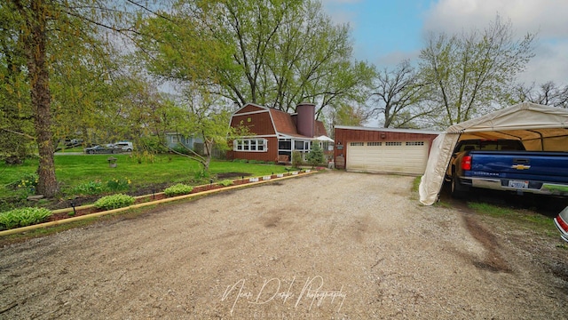 23233 W N Lakewood Ln, Lake Zurich, IL 60047 - dutch colonial with a garage, driveway, a gambrel roof, and a front yard