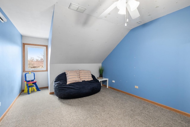 6932 Westview Dr, Oak Forest, IL 60452 - sitting room featuring baseboards, visible vents, and carpet