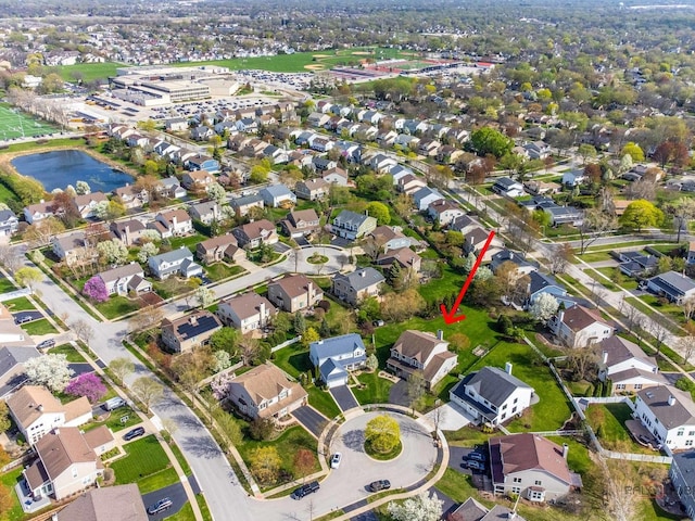 1341 N Home Ct, Palatine, IL 60074 - aerial view of property and surrounding area with nearby suburban area and a nearby body of water