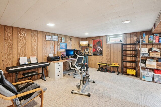 4569 Gettysburg Dr, Rolling Meadows, IL 60008 - carpeted office featuring wood walls