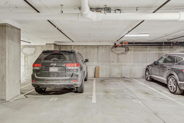 view of parking garage
