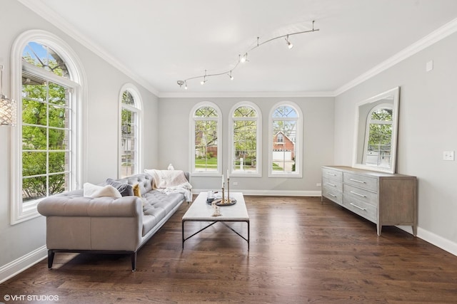 410 W 2nd St, Elmhurst, IL 60126 - interior space with plenty of natural light, baseboards, and crown molding