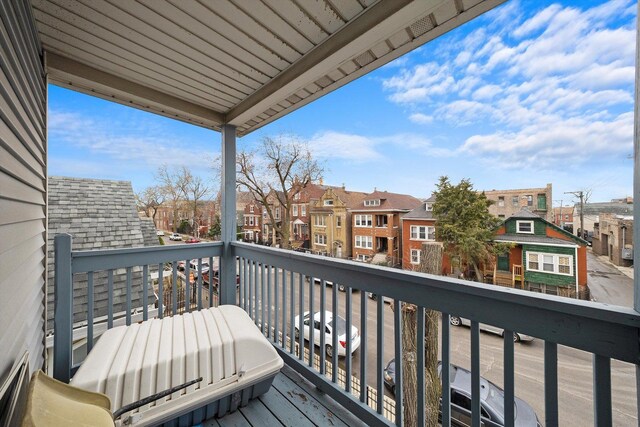 balcony with a residential view