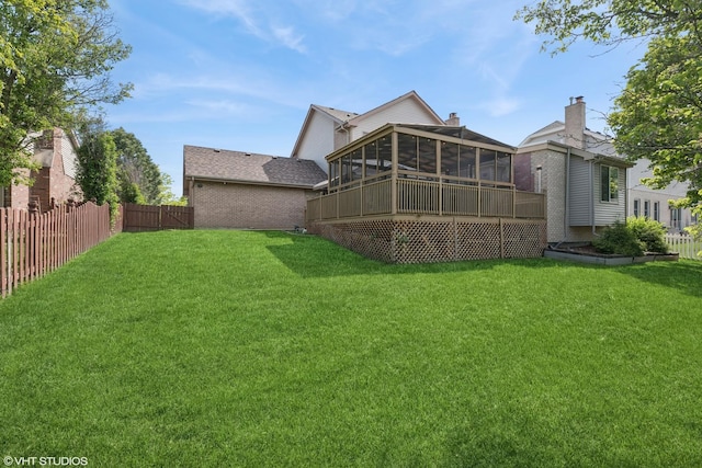 11330 Brigitte Ter, Orland Park, IL 60462 - rear view of house featuring a sunroom and brick siding