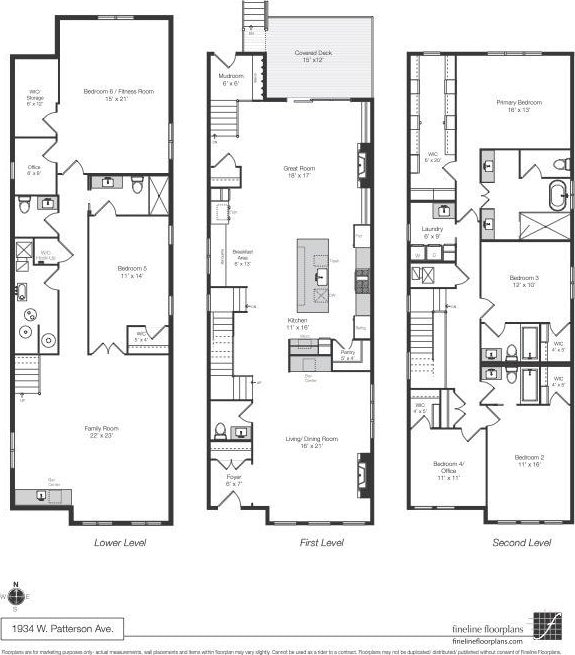 1934 W Patterson Ave, Chicago, IL 60613 - floor plan / room layout