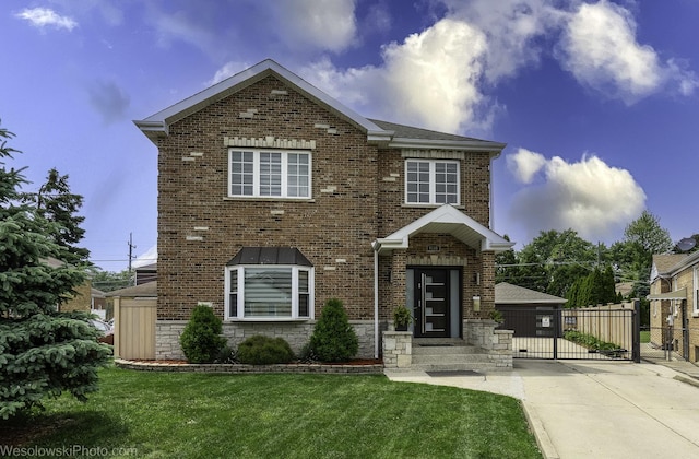 9738 Reeves Ct, Franklin Park, IL 60131 - view of front of house featuring brick siding and a gate