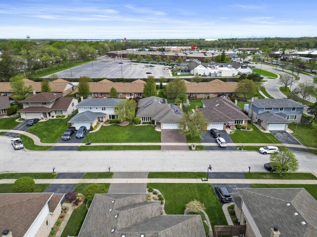 bird's eye view featuring a residential view