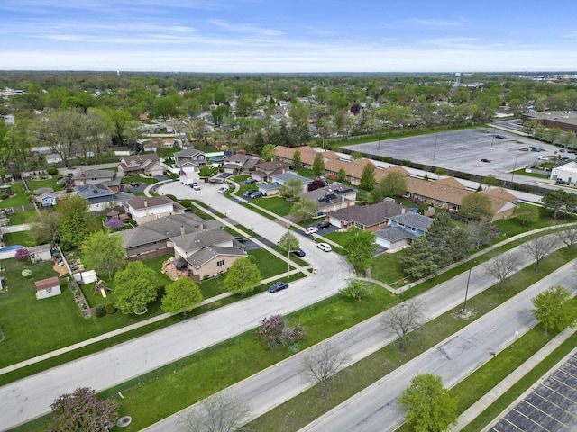 bird's eye view featuring a residential view
