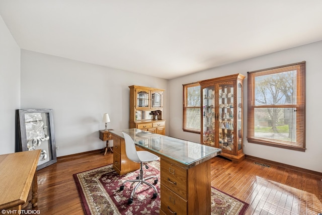 1210 Spring Hill Dr, Algonquin, IL 60102 - office with dark wood-type flooring and baseboards