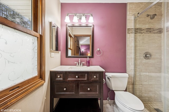 1210 Spring Hill Dr, Algonquin, IL 60102 - bathroom with vanity, a shower stall, and toilet