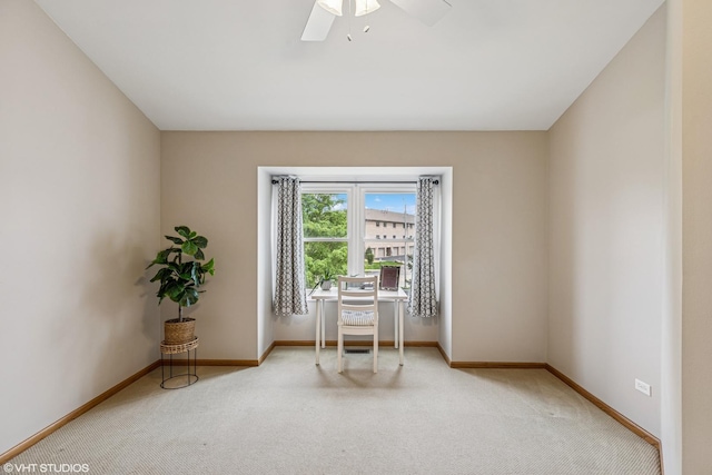 15733 Liberty Ct, Orland Park, IL 60462 - carpeted office space featuring baseboards and a ceiling fan