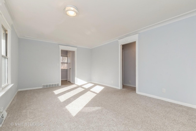 27569 N Beech St, Island Lake, IL 60042 - spare room with light carpet, ornamental molding, and baseboards
