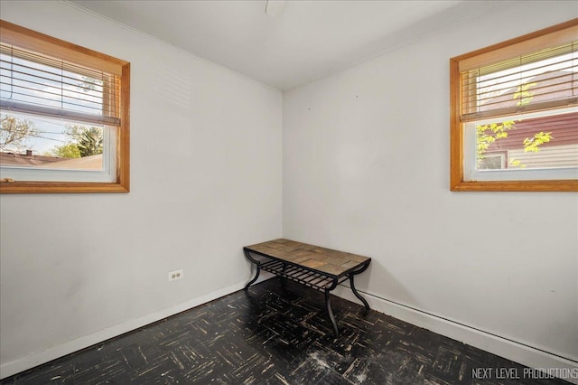 3005 Starling Ln, Rolling Meadows, IL 60008 - office area featuring healthy amount of natural light, baseboards, tile patterned floors, and ornamental molding