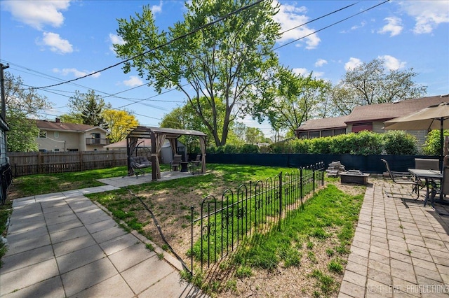 3005 Starling Ln, Rolling Meadows, IL 60008 - view of yard featuring a patio area and a gazebo