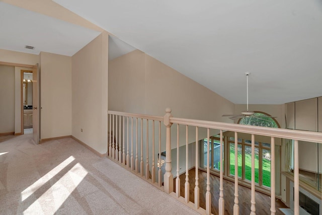 7017 Plymouth Ct, Tinley Park, IL 60477 - hallway featuring baseboards, visible vents, and carpet floors