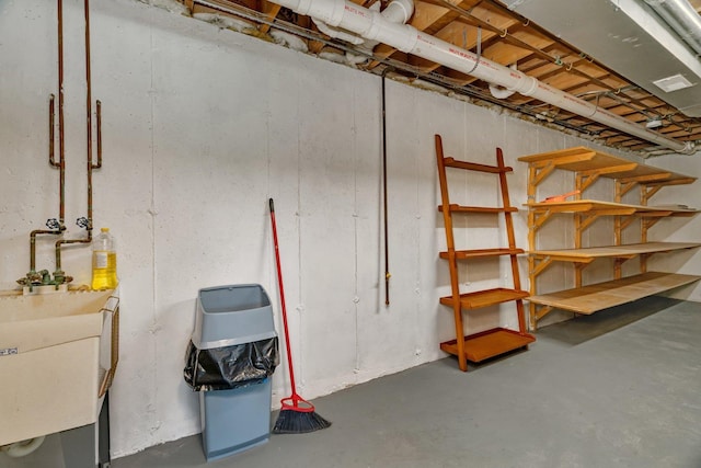 7017 Plymouth Ct, Tinley Park, IL 60477 - unfinished basement featuring a sink
