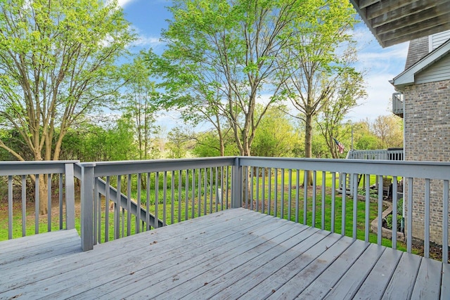 7017 Plymouth Ct, Tinley Park, IL 60477 - wooden deck featuring a yard