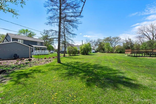 4430 Roslyn Rd, Downers Grove, IL 60515 - view of yard with a deck