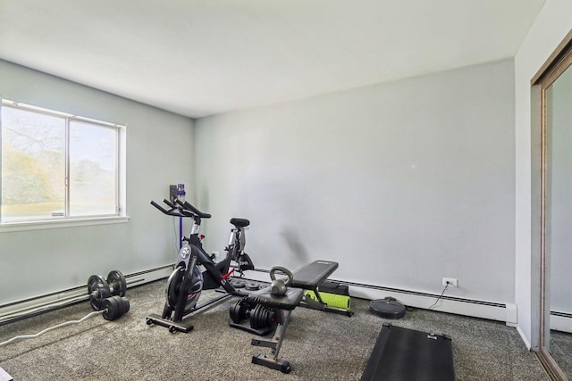 829 S Dwyer Ave Unit B, Arlington Heights, IL 60005 - workout area featuring carpet floors and baseboards