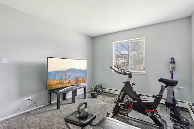 829 S Dwyer Ave Unit B, Arlington Heights, IL 60005 - workout area with carpet floors and baseboards