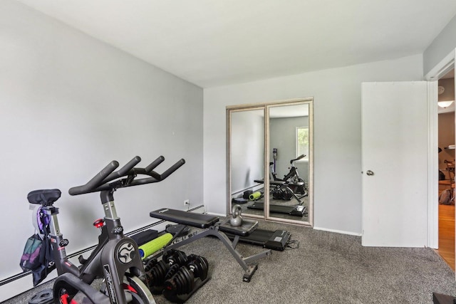 829 S Dwyer Ave Unit B, Arlington Heights, IL 60005 - workout area featuring a baseboard heating unit