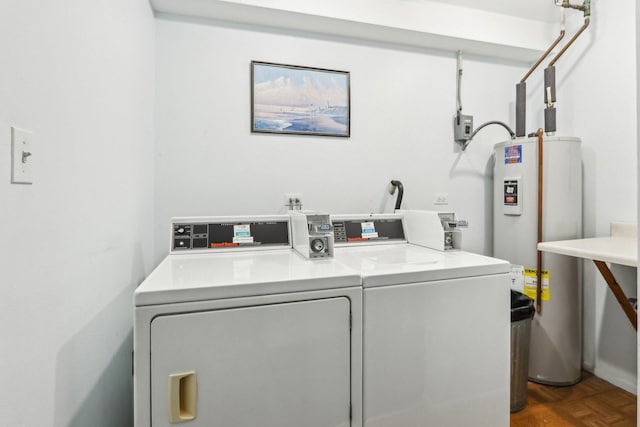 829 S Dwyer Ave Unit B, Arlington Heights, IL 60005 - communal laundry room featuring separate washer and dryer and water heater