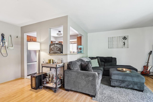 829 S Dwyer Ave Unit B, Arlington Heights, IL 60005 - living room with light wood finished floors and baseboards