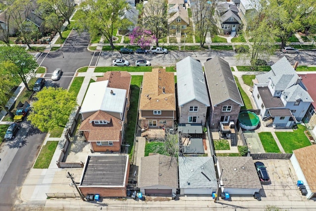 aerial view featuring a residential view