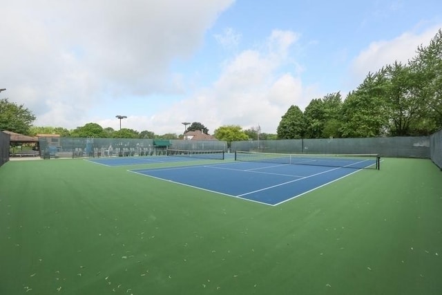 1525 Swallow St, Naperville, IL 60565 - view of tennis court with fence and community basketball court