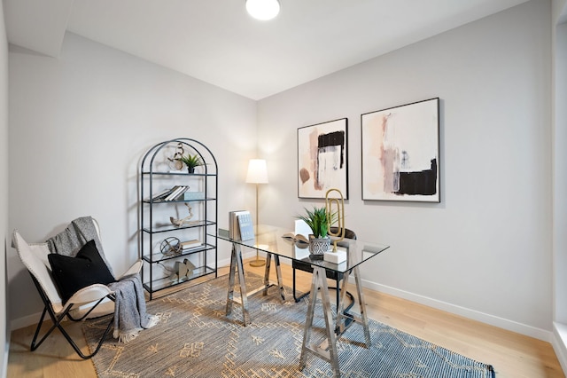 2248 W N Ave Unit 2, Chicago, IL 60647 - office area with baseboards and wood finished floors