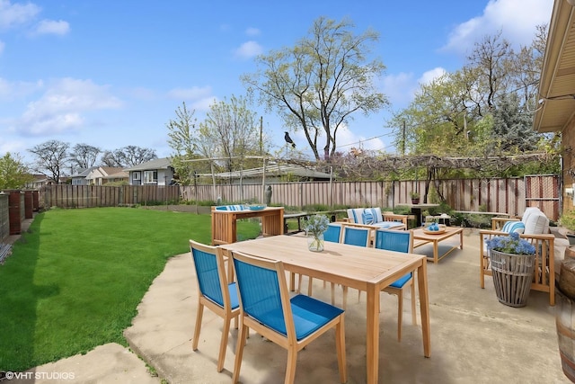 7010 W Devon Ave, Chicago, IL 60631 - view of patio featuring an outdoor hangout area and outdoor dining area
