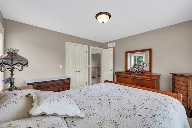 bedroom featuring a closet