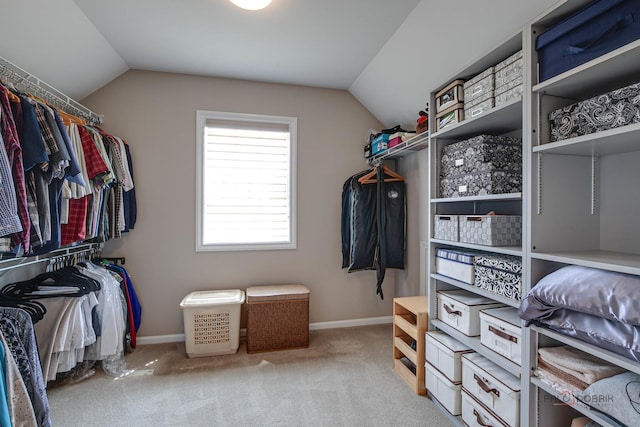2550 Bayswater Cir, Gurnee, IL 60031 - walk in closet featuring lofted ceiling and carpet