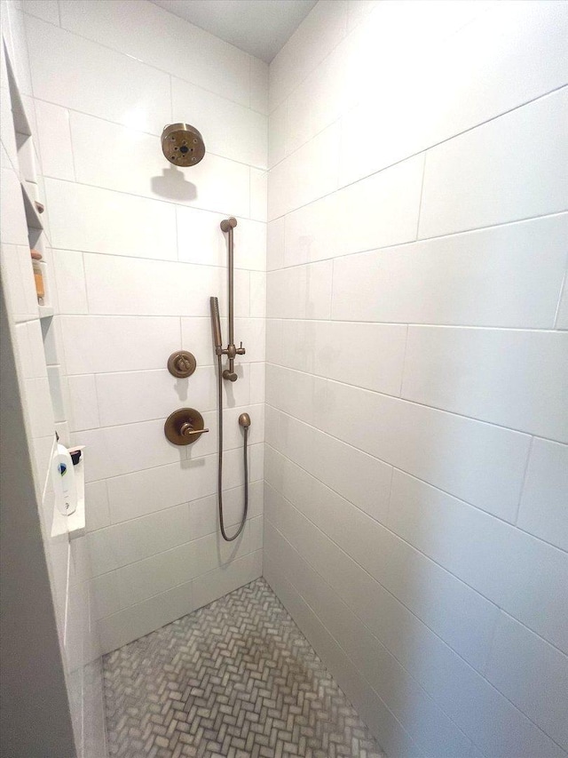 902 W William St, Champaign, IL 61821 - full bathroom featuring a tile shower