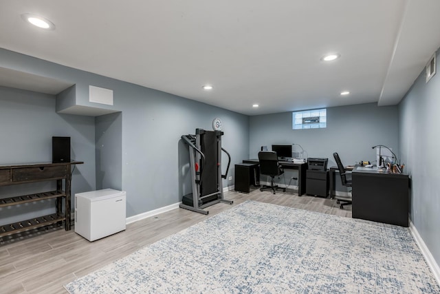 6700 N Monticello Ave, Lincolnwood, IL 60712 - office space featuring recessed lighting, baseboards, and wood finished floors