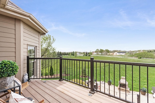 7659 Fairway Dr, Yorkville, IL 60560 - wooden terrace featuring a lawn