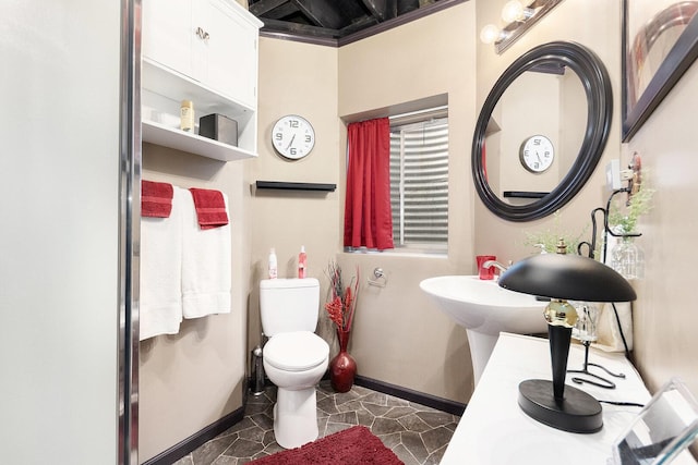 7659 Fairway Dr, Yorkville, IL 60560 - bathroom with toilet, baseboards, and tile patterned floors