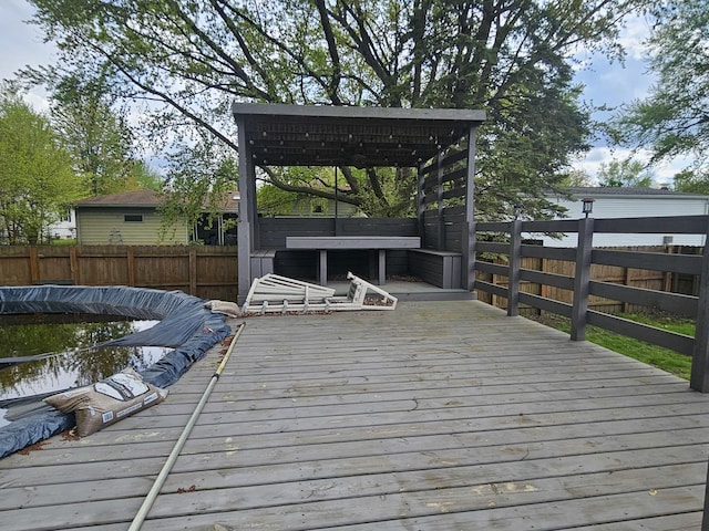 1208 Minkel St, Rock Falls, IL 61071 - wooden deck featuring a fenced backyard