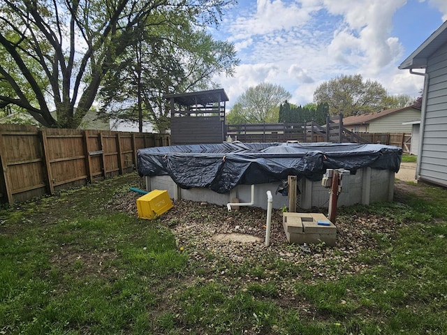 1208 Minkel St, Rock Falls, IL 61071 - view of yard with a fenced in pool and a fenced backyard