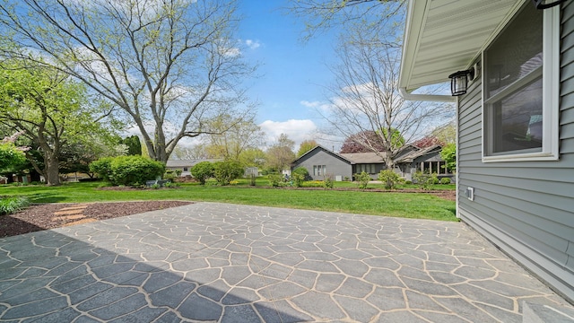view of patio featuring a residential view