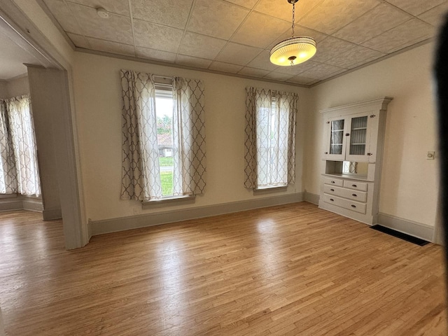 503 N William St, Farmer City, IL 61842 - interior space with baseboards and light wood-type flooring