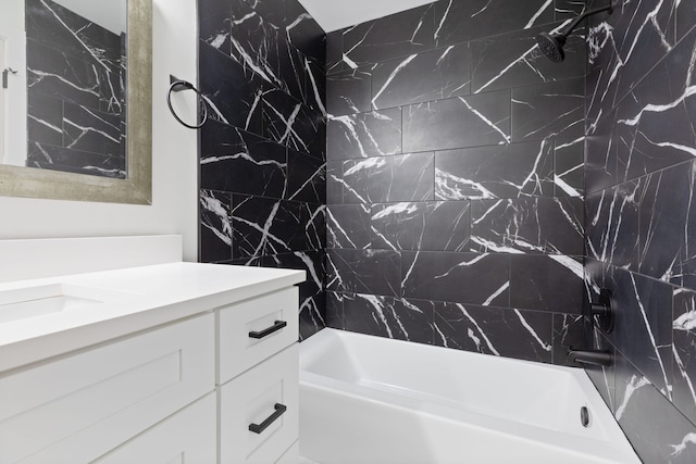 617 Sara Ln, Naperville, IL 60565 - bathroom with vanity and bathtub / shower combination