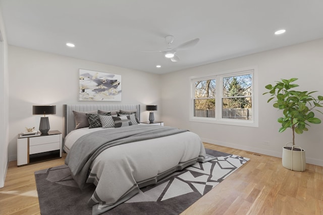 617 Sara Ln, Naperville, IL 60565 - bedroom with recessed lighting, baseboards, and light wood-type flooring