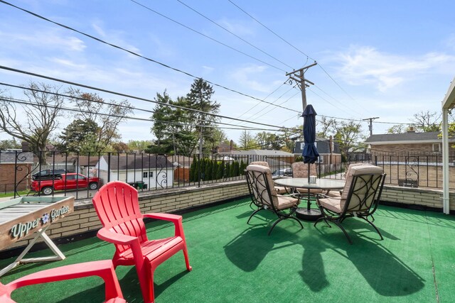 view of patio featuring a fenced backyard