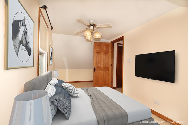 6511 174th St, Tinley Park, IL 60477 - bedroom with a ceiling fan and baseboards