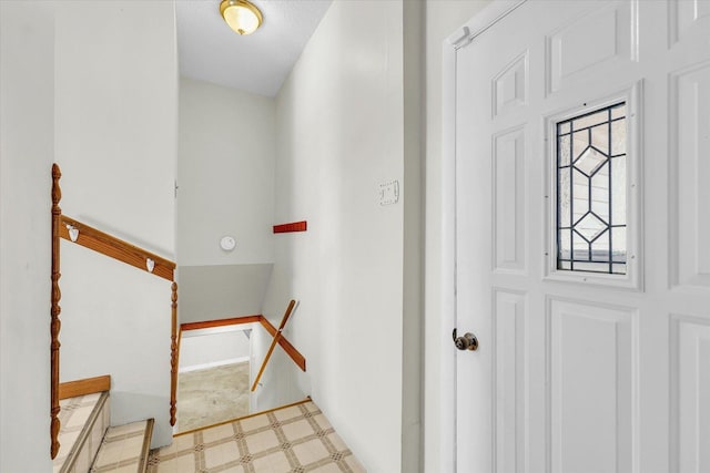 interior space with tile patterned floors