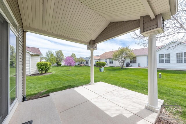 view of patio / terrace featuring a residential view